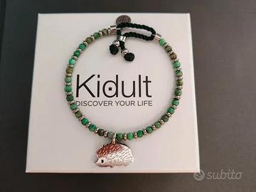 Bracciale Kidult Riccio in Agata Verde Acciaio