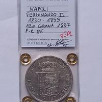 Moneta regno due Sicilie 120 grana 1857 qspl