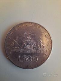 500 lire argento Caravelle ,