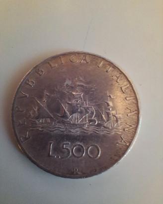 500 lire argento Caravelle ,
