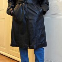 Cappotto Trench lungo vera pelle Freaky Nations