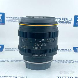 Obiettivo KAMLAN 50 mm f1.1 II Micro 4/3 USATO