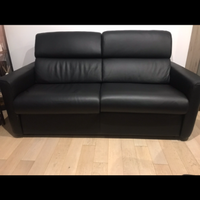 Divano letto Tancredi Victor in pelle fatto a mano