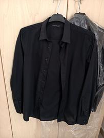 Camicia nera 100% Cotone Piazza Italia Slim Fit M