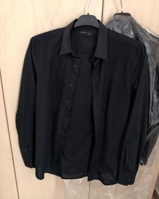 Camicia nera 100% Cotone Piazza Italia Slim Fit M