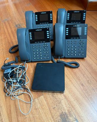 Centralino telefonico con 4 dispositivi da ufficio