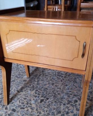 Comodino vintage anni '50/'60 in legno