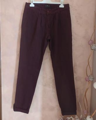 Pantalone modello elegante uomo colore borgogna