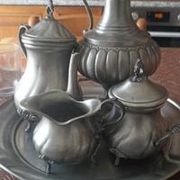 servizio da the in peltro anni 70