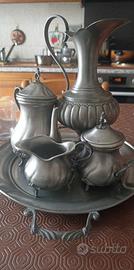 servizio da the in peltro anni 70