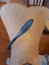 Applique per interni in ferro battuto e vetroscavo