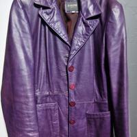 giacca pelle barone firenze tg m viola
