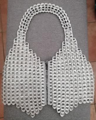 Gilet artigianale argentato 