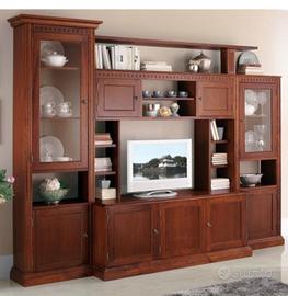 Parete attrezzata stile classico rustico