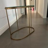 Tavolino d’arredo vetro e oro – per salotto
