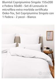 Set Copripiumino una piazza e mezza NUOVO 