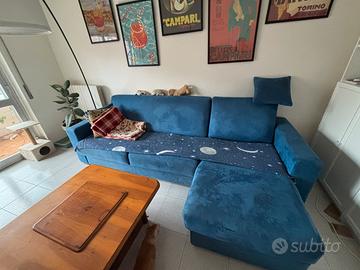 Divano letto con chaise longue