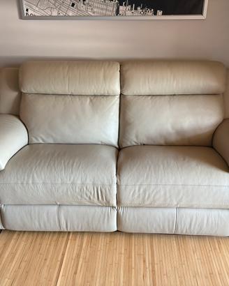 Divano relax 3 posti in pelle Poltronesofà Lavino