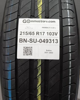 1 Pneumatico 215/65 R17 Michelin Primacy 4 (S1)
