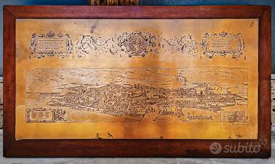 Mappa Stoccarda 1592 - Stampa Laser Su Rame