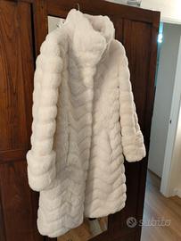 Cappotto pelliccia ecologica FrancoMina bianco XS