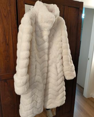 Cappotto pelliccia ecologica FrancoMina bianco XS