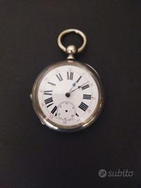 Orologio in Argento da macchinista F.S fine 1800