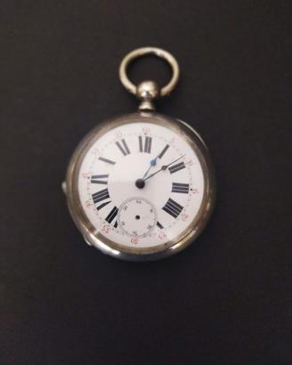 Orologio in Argento da macchinista F.S fine 1800
