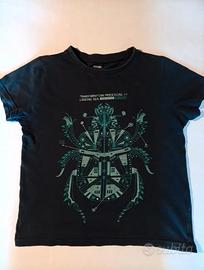 T-shirt bambino con stampa scarabeo