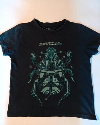 T-shirt bambino con stampa scarabeo