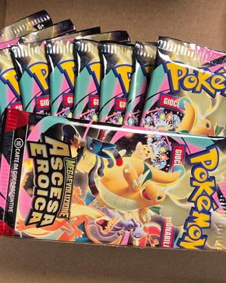 10 bustine pokemon ascesa eroiche