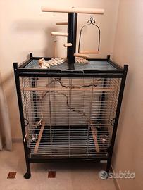 Voliera per pappagalli medio-grandi e grandi