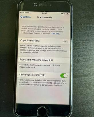 IPhone 7 128GB Nero Opaco buono stato sbloccato