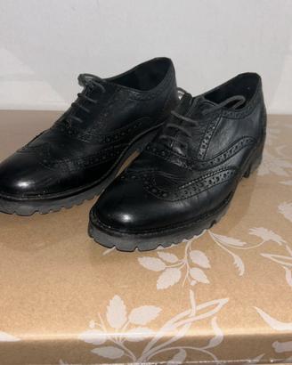 Francesine scarpe donna nere in vera pelle tg. 39