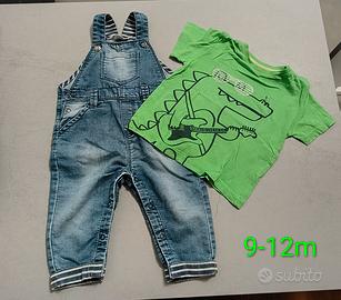 Salopette e maglia 9-12 mesi