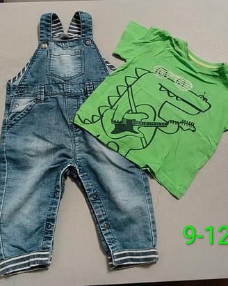Salopette e maglia 9-12 mesi