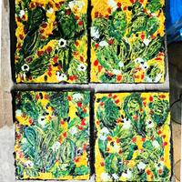 quadri moderni su legno