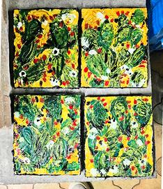 quadri moderni su legno