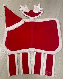 SOTTO SELLA + FASCE + CUFFIA NATALIZIA PER CAVALLO