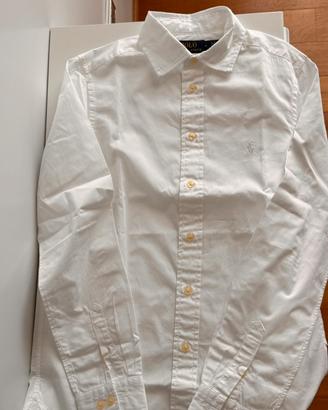 Camicia Oxford in cotone Slim-Fit colore bianco