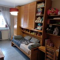 cameretta a ponte con scrivania legno olmo