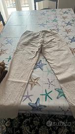 Pantalone skinny in velluto panna tg 42