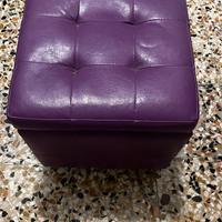 Pouf contenitore viola