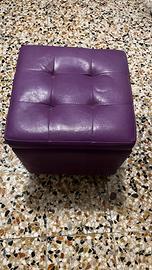Pouf contenitore viola