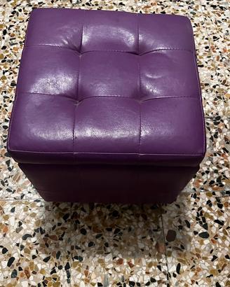 Pouf contenitore viola