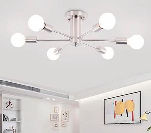 Lampada da soffitto moderna argento