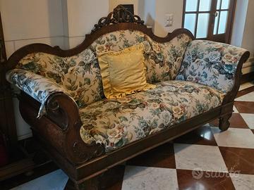 Divano Luigi Filippo - in legno noce