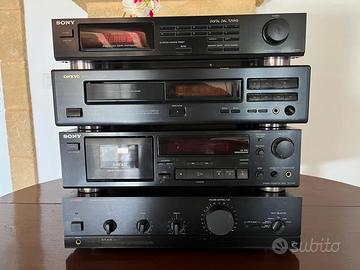 Impianto Hi-Fi vintage Luxman Sony Onkyo – 4 compo