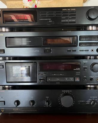 Impianto Hi-Fi vintage Luxman Sony Onkyo – 4 compo