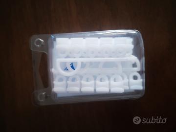 Ganci scorrevoli per tende – 20 pezzi bianchi